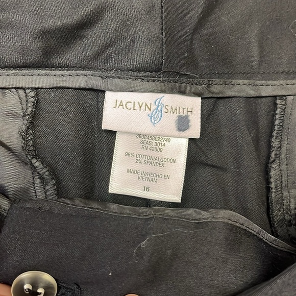 Jaclyn Smith• NWT Formal Dress Pants Jet Black, Size 16 - Picture 7 of 8